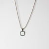 Onyx Tone Pendant White Black Necklace