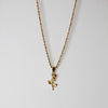 Flower Rope Chain Pendant Gold