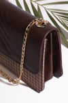 Shop Luxury ChevronFlap Handbag for Women in Pakistan - Brown