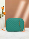 Buy Chevron Charm Crossbody Bag ~Sea Green in Pakistan