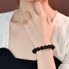 Black Bead Bracelet