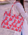 Canvas Tote Bags Orange Leaf