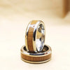 Enigma Wooden Inlay Tungsten Ring