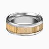 Enigma Wooden Inlay Tungsten Ring