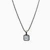 Onyx Tone Pendant White Black Necklace