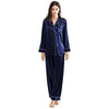 Buy Silk PJ Set - Navy Blue in Pakistan