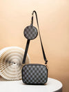 Checkered Coin Crossbody Bag ~ Black